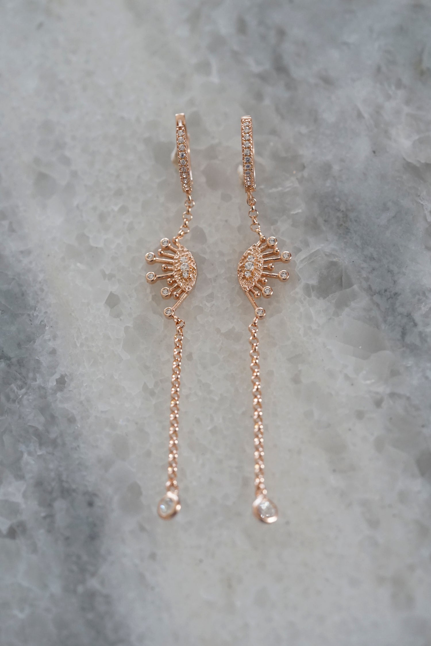 Creolen MAGIC BLUE EYE roségold