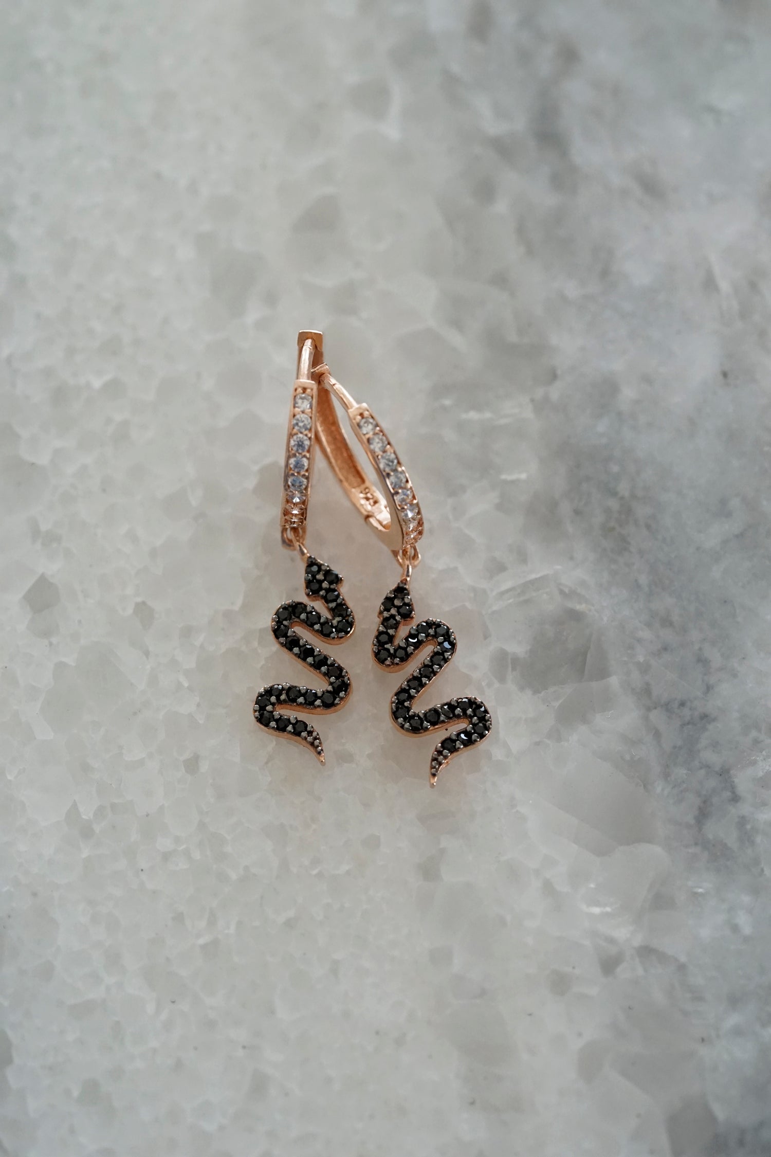 Creolen BLACK SNAKE roségold