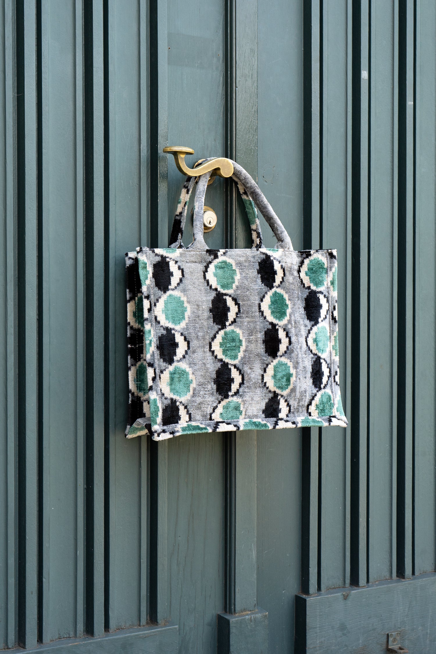 Shopper Seidensamt PUNTO PAZZO grau