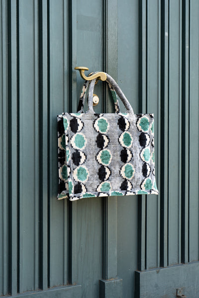 Shopper Seidensamt PUNTO PAZZO grau