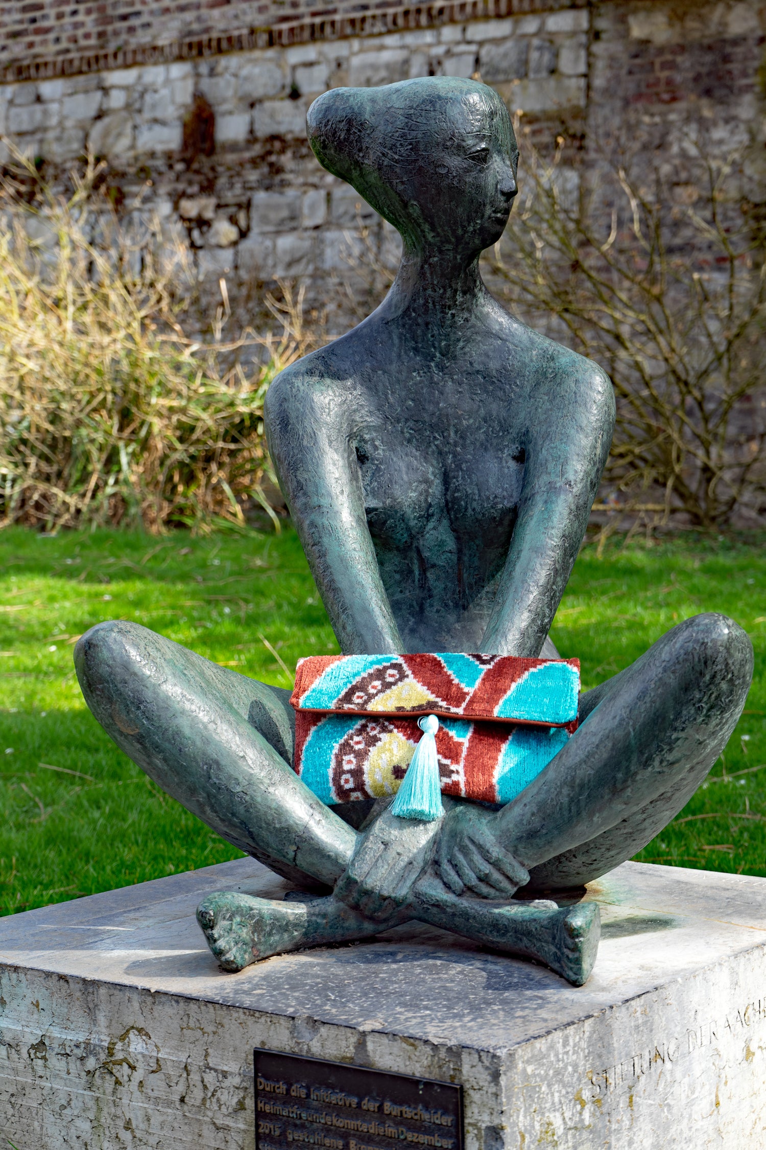 Clutch Seidensamt CRAZY CANELLA türkis