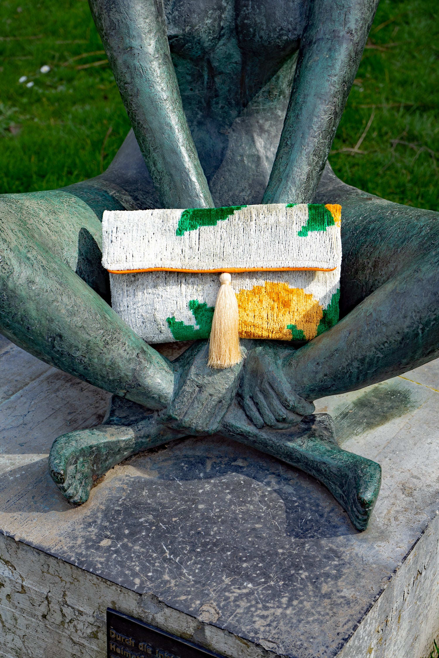 Clutch Seidensamt POONA ORANGE orange