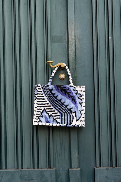 Shopper Seidensamt BLUES CLUES blau