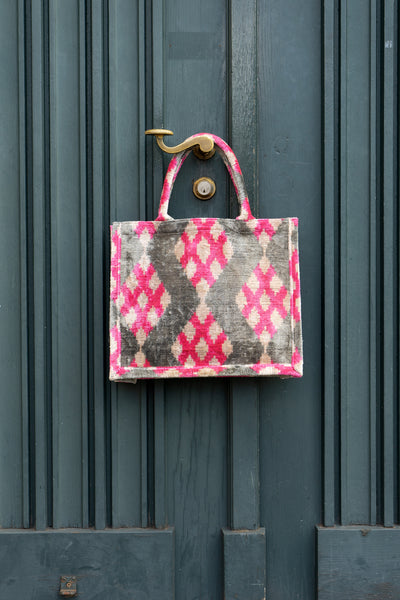 Shopper Seidensamt TROPICAL PINK pink