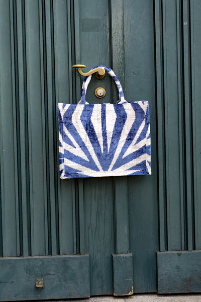 Shopper Seidensamt PULP FICTION blau