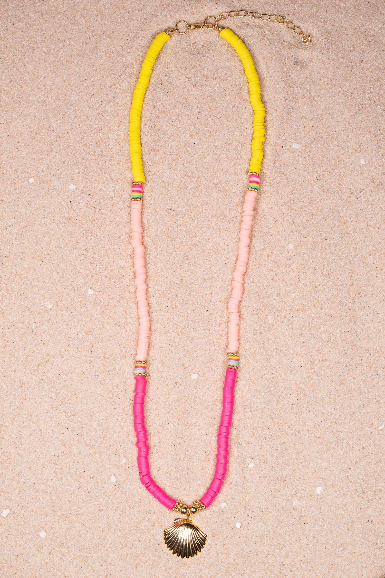 Kette BOHO- HIPPIE SHELL pink