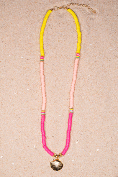 Kette BOHO- HIPPIE SHELL pink