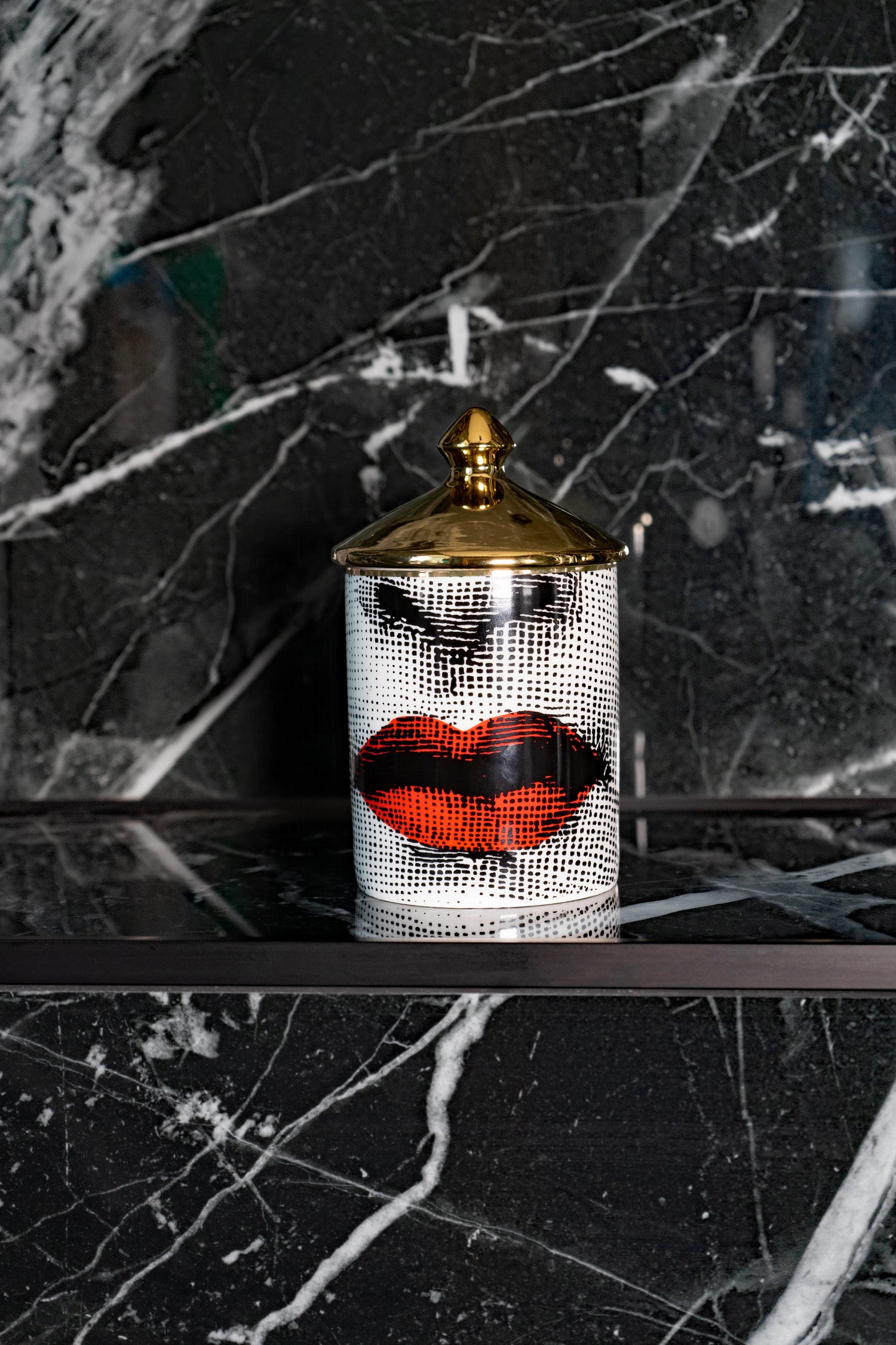 Deko Gefäß - RED LIPS