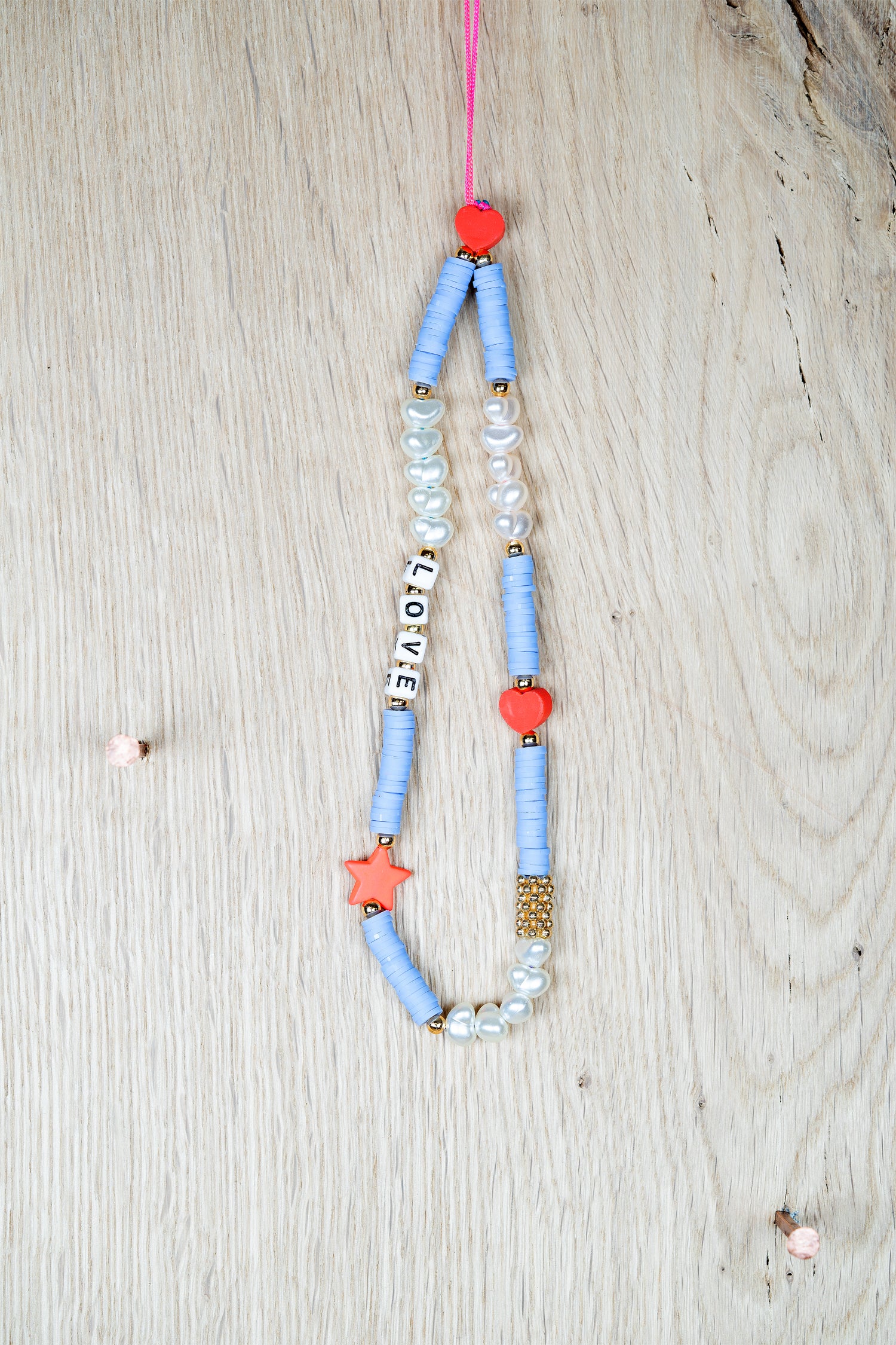 Handykette LOVE hellblau