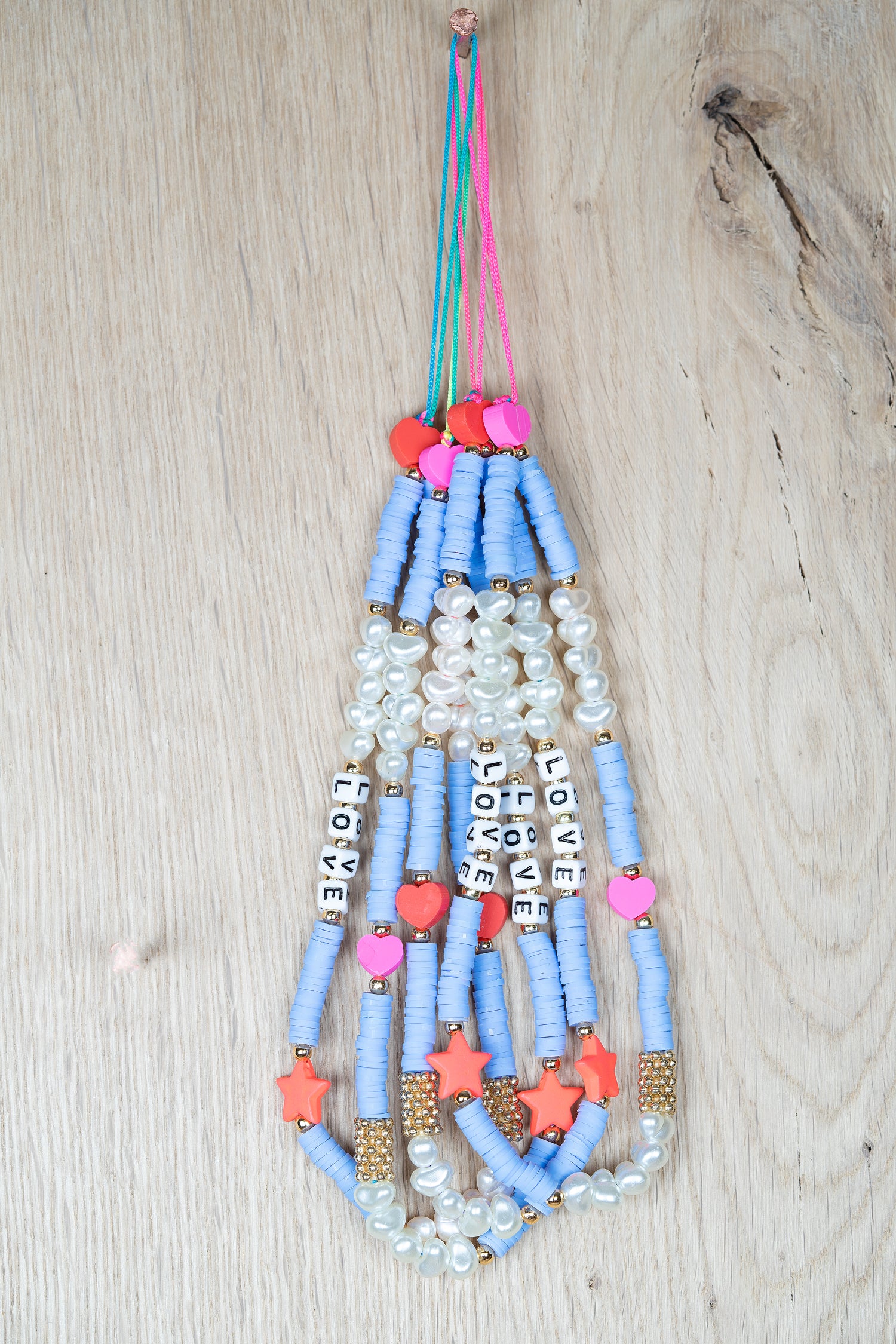 Handykette LOVE hellblau