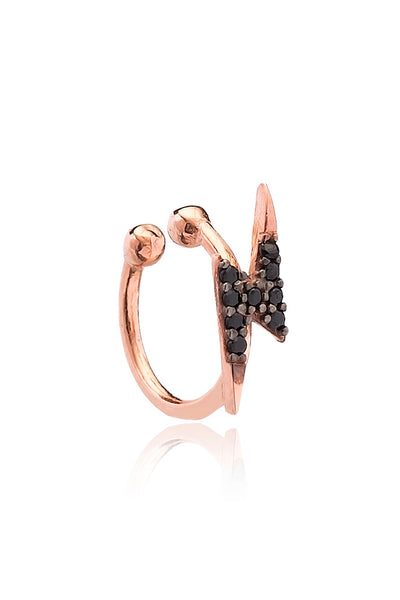 Earcuff BLACK LIGHTNING  roségold