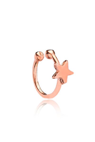 Earcuff PLAIN STAR roségold