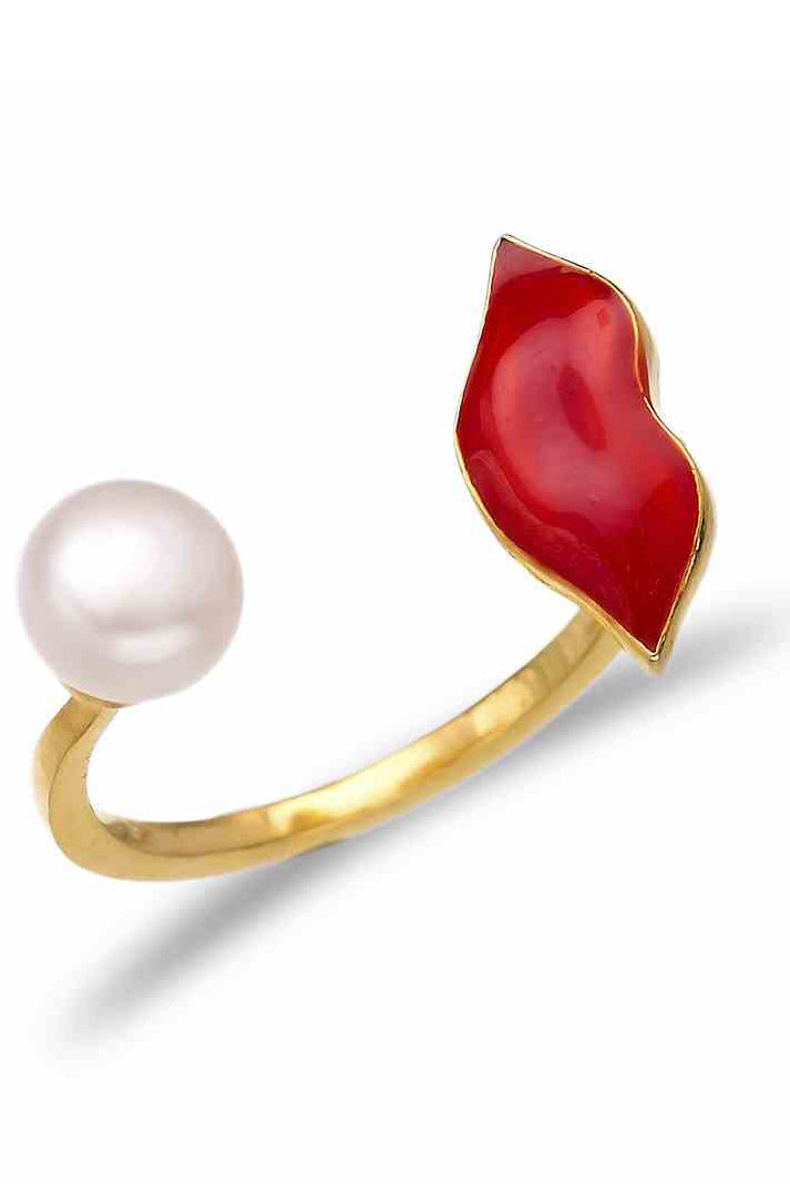 Ring PEARL & LIP Gold