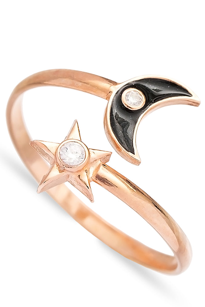 Ring MOON AND STAR roségold