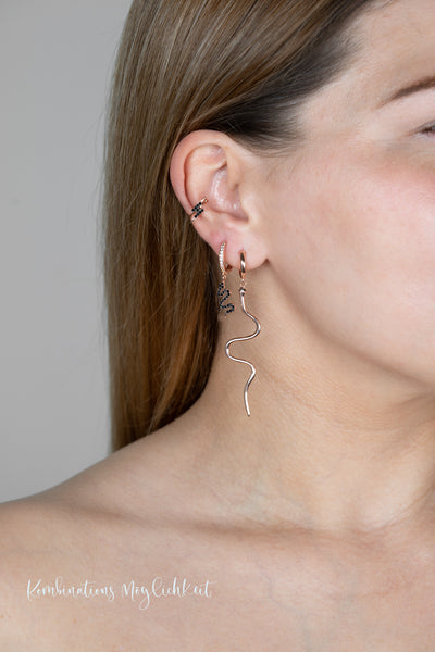 Earcuff BLACK LIGHTNING  roségold
